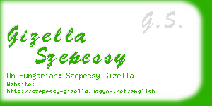 gizella szepessy business card